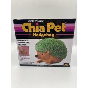 Chia Pet Hedgehog Pottery Planter with Seed Pack Terra Cotta Plant New In Box